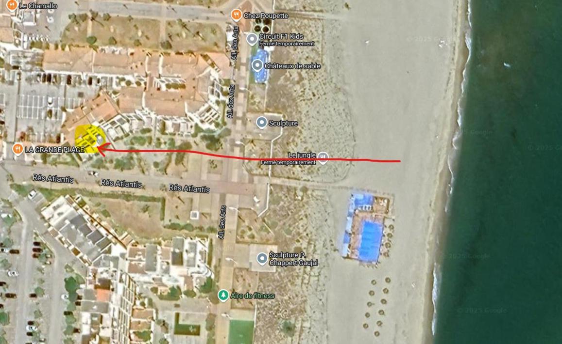 Le Victoria'S Beach Barcares - Parking Prive - Direct Plage - 5 Minutes A Pied Du Lydia - 3 Personnes Le Barcarès Exterior foto